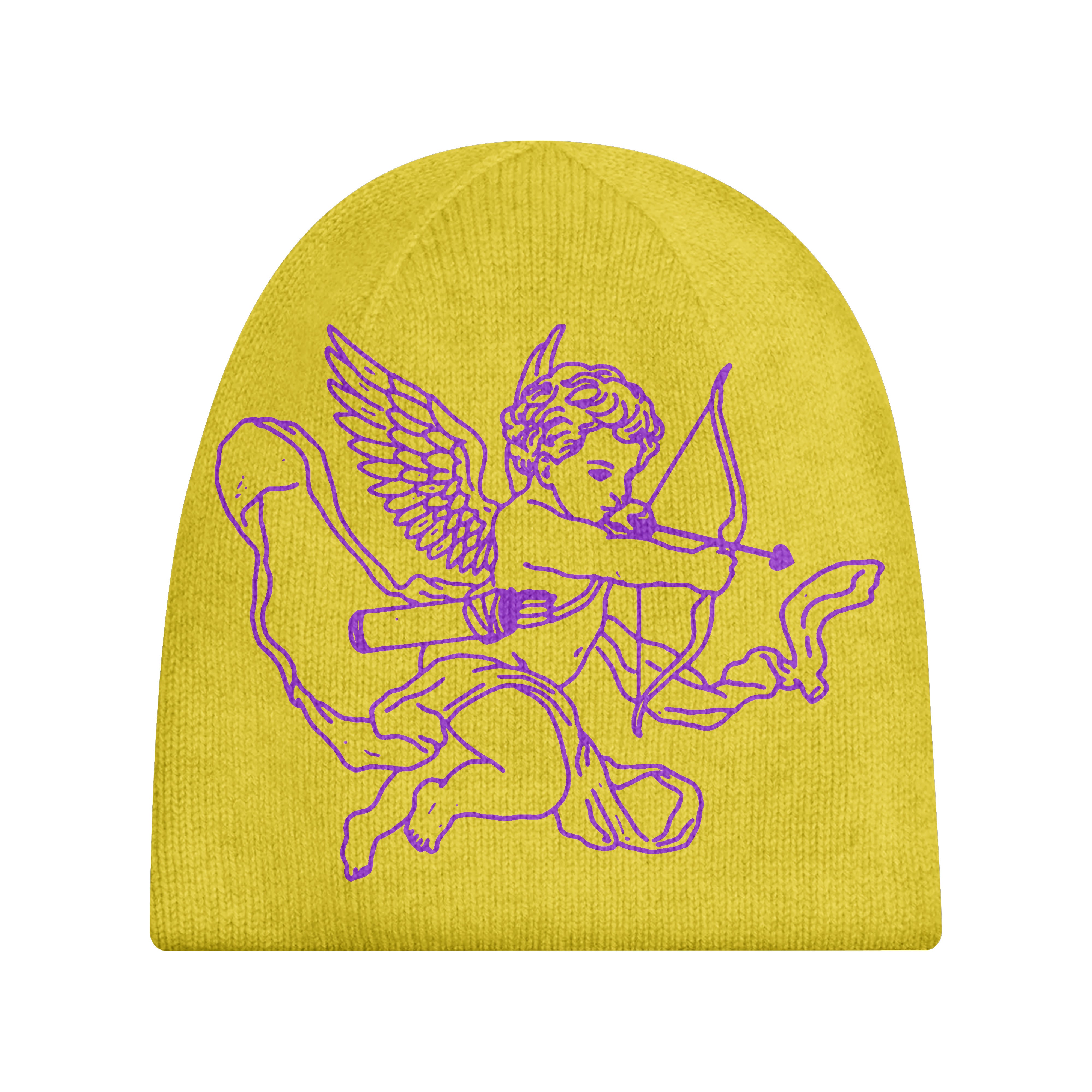 AVM MUSTARD PURPLE BEANIE